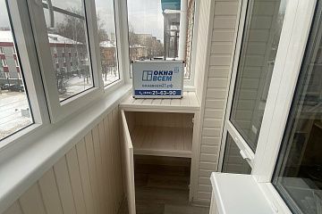 Теплое остекление и отделка балкона 6м2