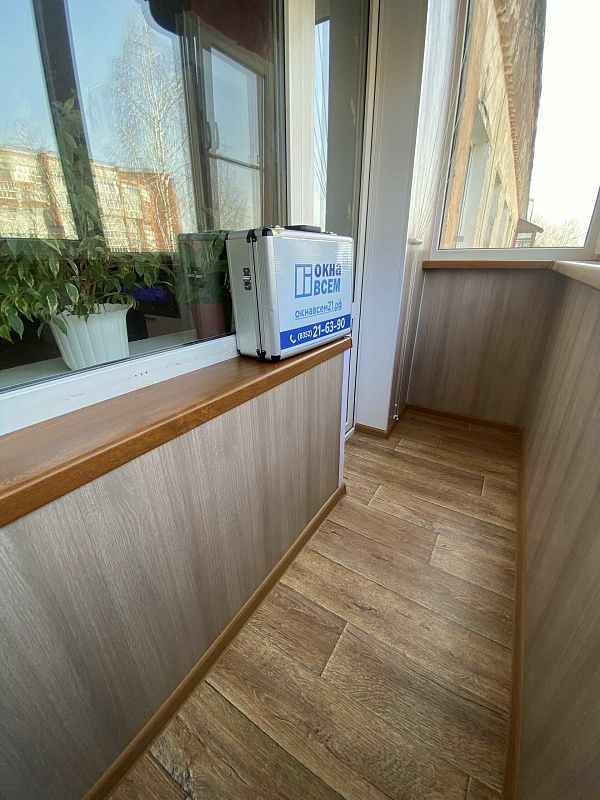 Теплое остекление и отделка балкона 7м2