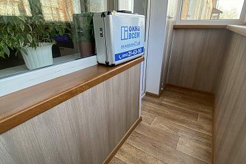 Теплое остекление и отделка балкона 7м2
