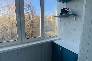 Теплое остекление и отделка балкона 7м2